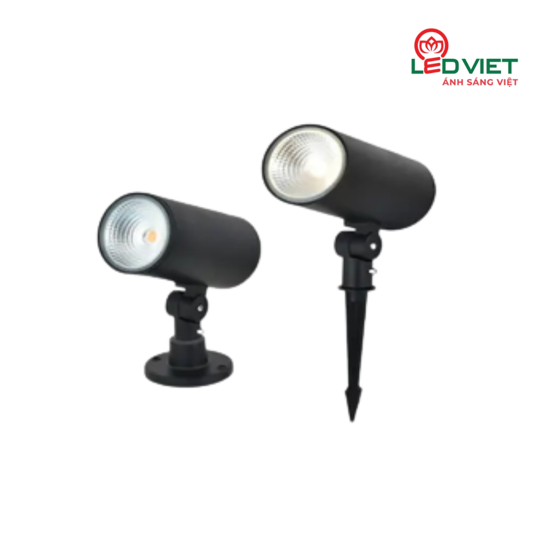 Đèn chiếu cây nhôm đúc không mũ LV-LT12-7W RGB