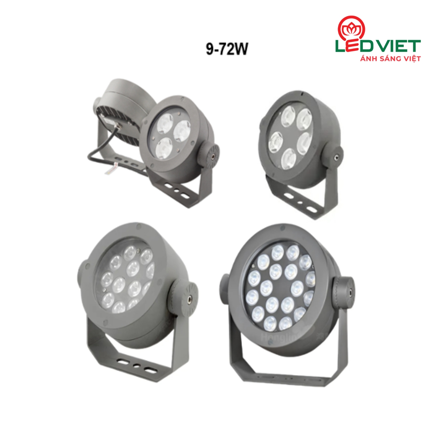 Đèn rọi cột tròn thấu kính 4 độ LV-SP06-72 24x3W