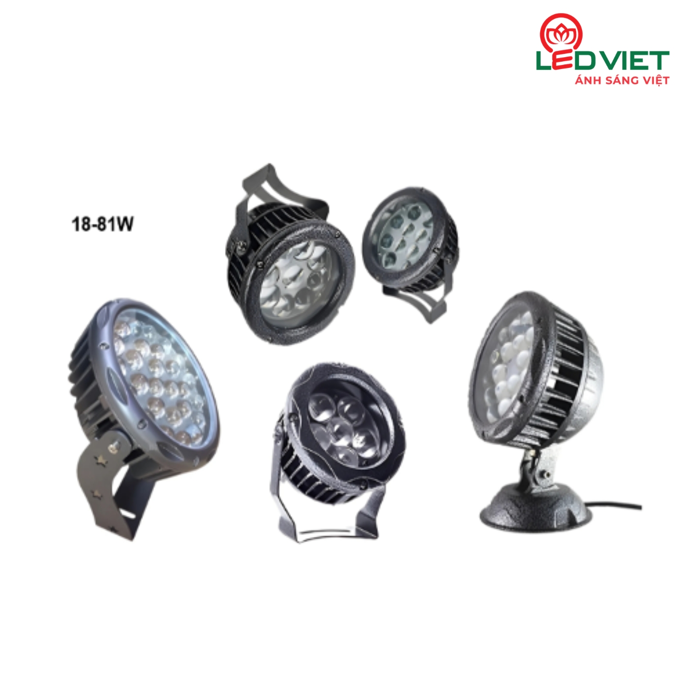 Đèn rọi cột tròn thấu kính LV-SP05-18W
