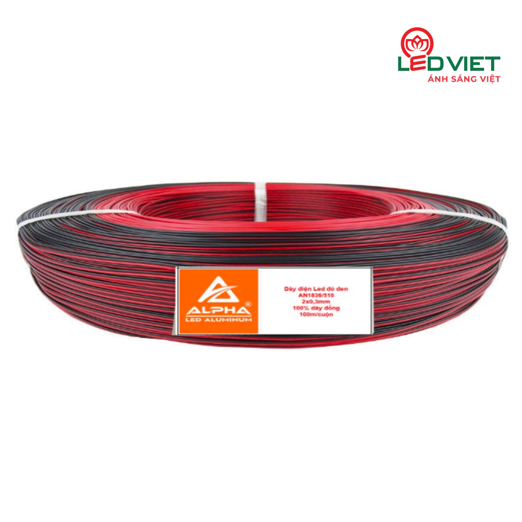Dây điện đồng đỏ đen 2 x 0,3mm