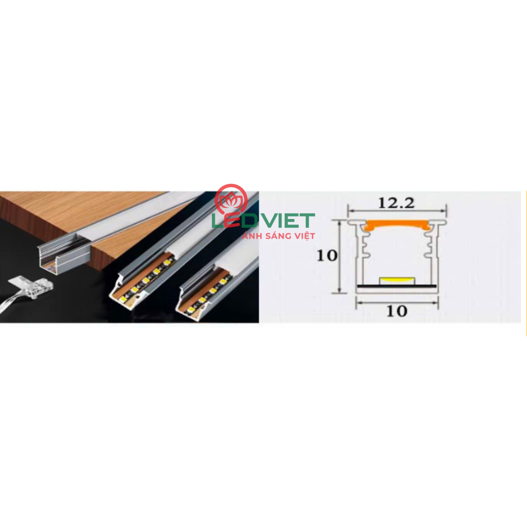 Đèn LED thanh nhôm 1010A-12V