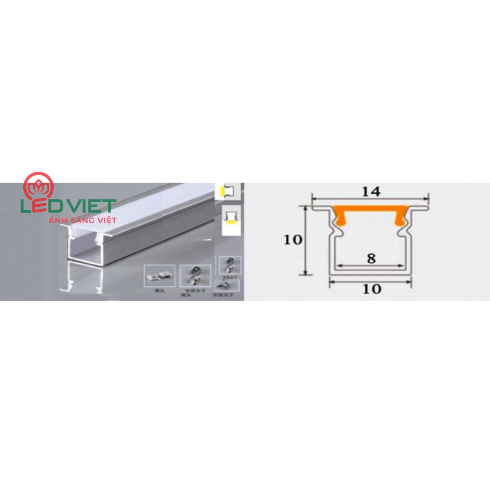 Thanh nhôm định hình 1010A-956WR