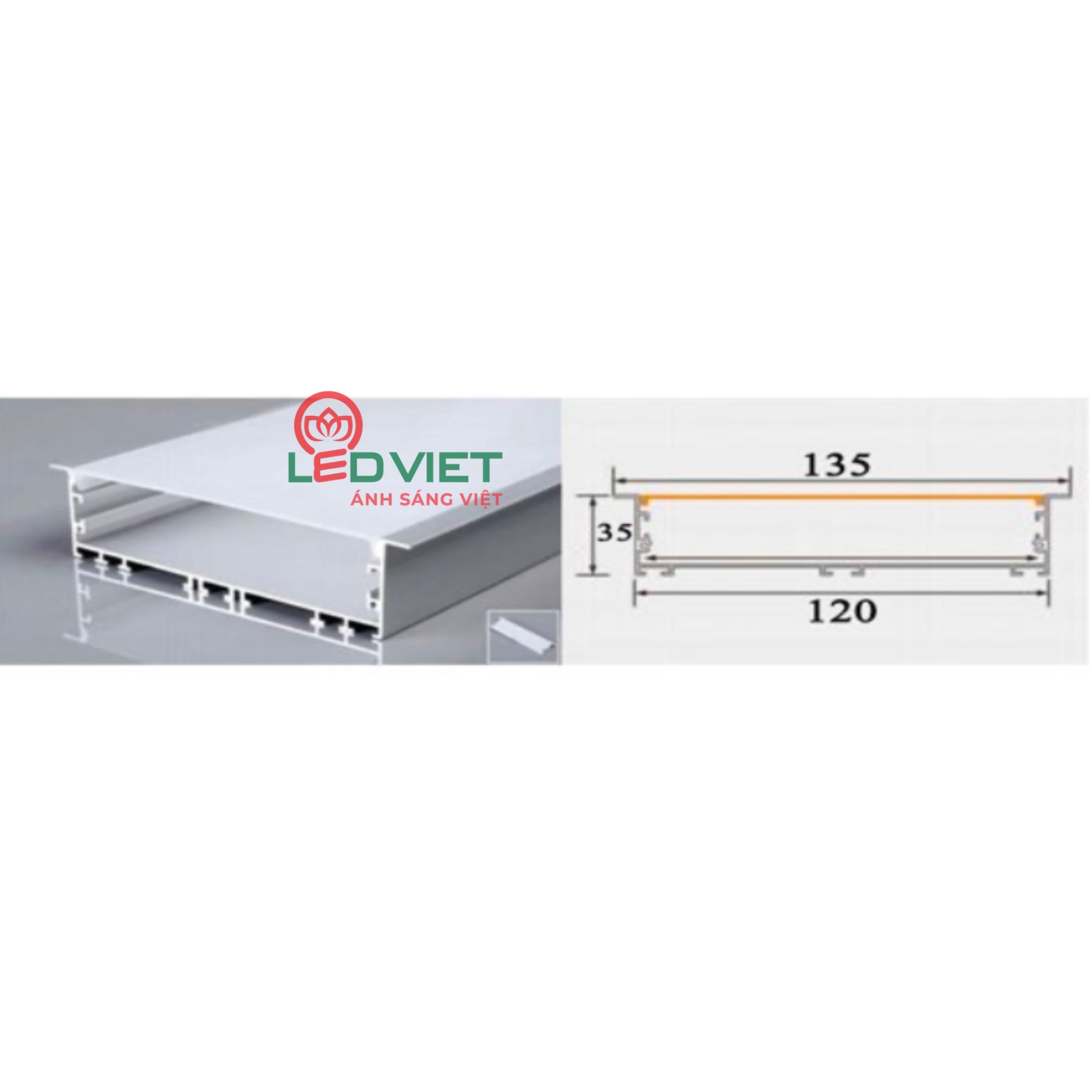 Thanh nhôm định hình 12035A-62YR