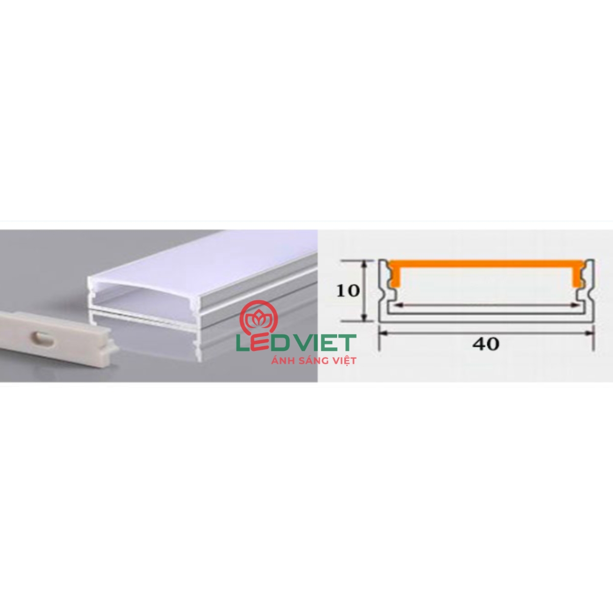 Thanh nhôm định hình 4010M-MS