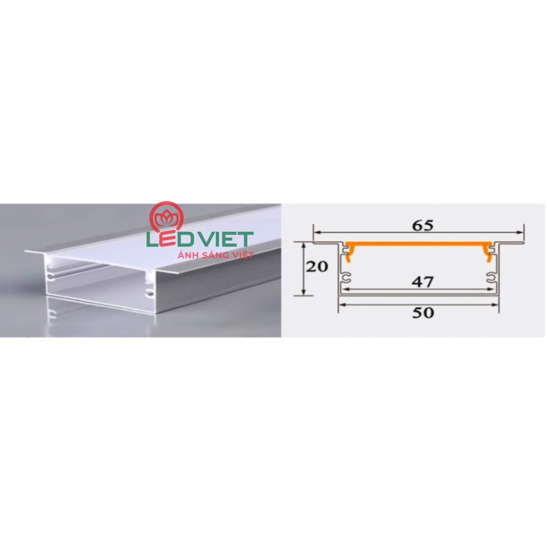 Thanh nhôm định hình 5020A-MS