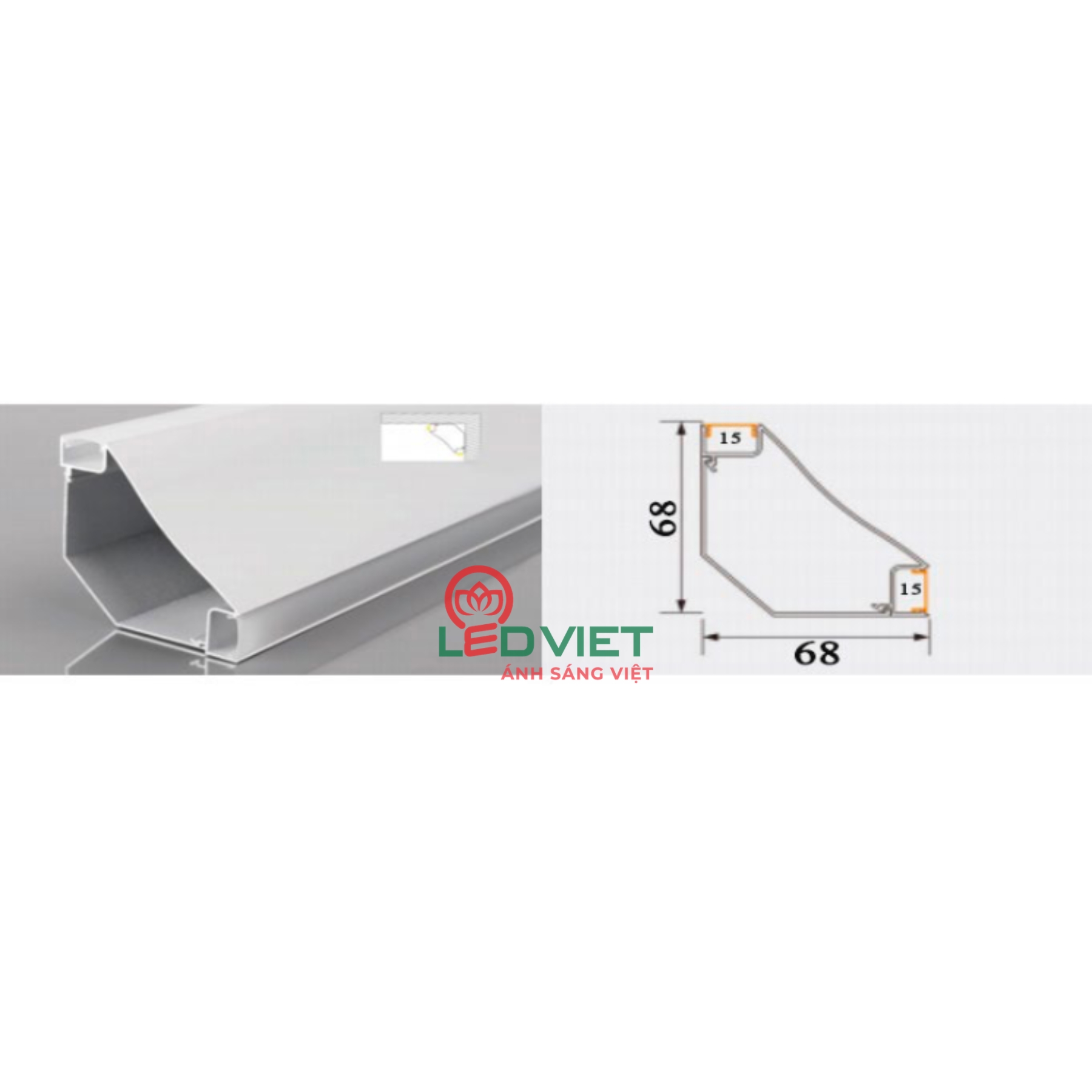 Thanh nhôm định hình 6868-1050SD