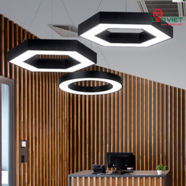 Đèn thả văn phòng hình khối