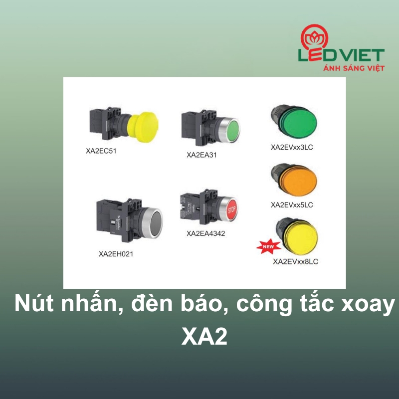 Nút nhấn, đèn báo, công tắc xoay XA2