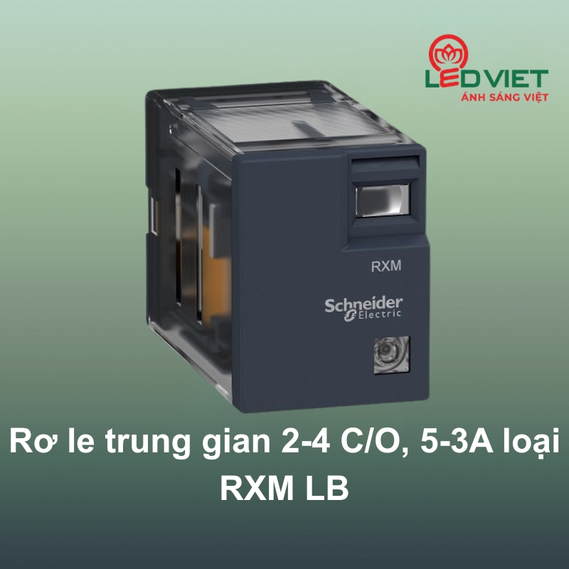 Rơ le trung gian 2-4 C/O, 5-3A loại RXM LB