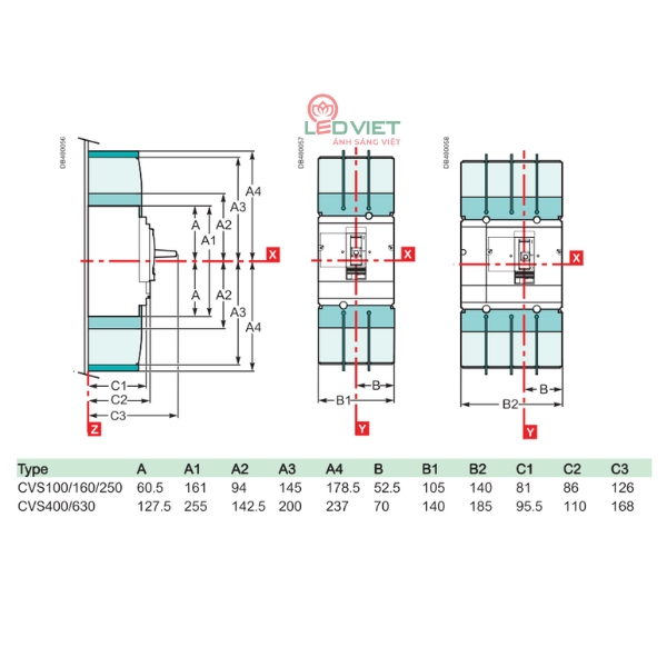 MCCB Easypact CVS100BS 40A 4P LV510954