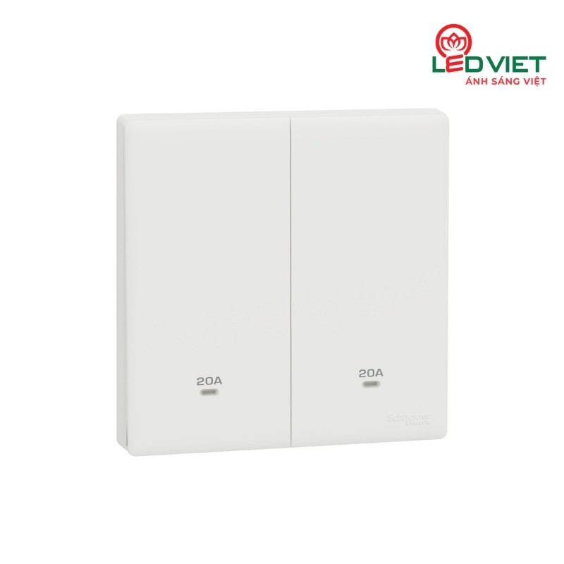 Bộ công tắc đôi 2 cực 20A có đèn LED KBN32D20N_WE