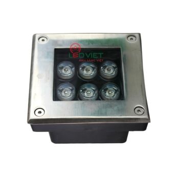 Đèn âm đất vuông 6W BLUE/GREEN/RED LVADV120