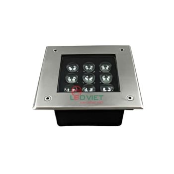Đèn âm đất vuông 9W BLUE/GREEN/RED LVADV140