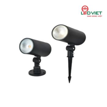 Đèn chiếu cây nhôm đúc không mũ LV-LT12-7W RGB