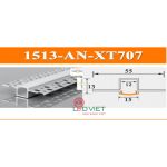 Thanh nhôm định hình 1513-AN-XT707 nắp mica trắng