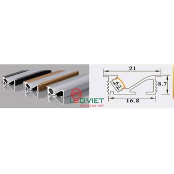 Thanh nhôm định hình 1609-WR333 màu bạc