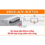 Thanh nhôm định hình 2013-AN-XT711 nắp silicon trắng