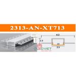 Thanh nhôm định hình 2313-AN-XT713 nắp mica trắng