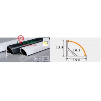Thanh nhôm định hình 601-1616MS-ĐEN