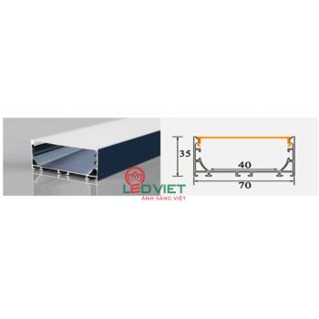 Thanh nhôm định hình 7035M-MS-ĐEN