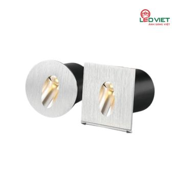 Đèn âm bậc vuông bạc LVCL-CT-03-3W-T