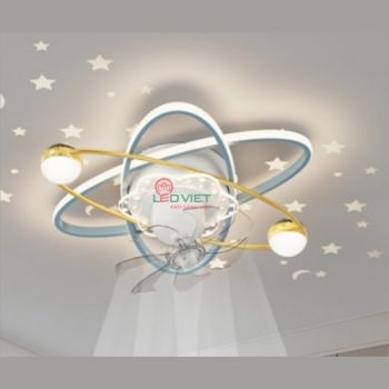 Quạt đèn ốp trần trang trí 1080 xanh địa cầu