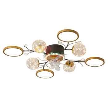Quạt đèn ốp trần trang trí DL92003-8L