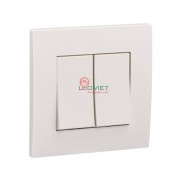 Bộ công tắc đôi 1 chiều 16AX Vivace KB32_1_WE_G19