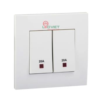 Bộ công tắc đôi 2 cực 20A Vivace KB32D20NE_WE_G19