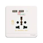 Bộ ổ cắm đa năng và sạc USB đôi E8342616USB_WE_G19