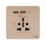 Bộ ổ cắm đa năng và sạc USB đôi E8342616USB_WG_G19
