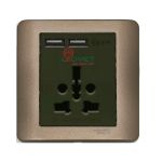 Bộ ổ cắm đa năng và sạc USB đôi E8442616USB_SZ_G19