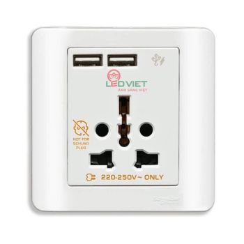 Bộ ổ cắm đa năng và sạc USB đôi E8442616USB_WE_G19