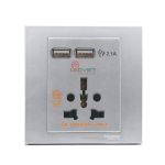 Bộ ổ cắm đa năng và sạc USB đôi KB42616USB_AS_G19