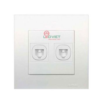Bộ ổ cắm điện thoại và mạng cat5e Vivace KB32TS_RJ5E