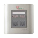 Bộ ổ cắm điện thoại và mạng cat6 E8432TDRJS_6SA_G19
