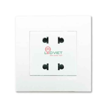 Bộ ổ cắm đôi 2 chấu 10A Vivace KB426US2_WE_G19