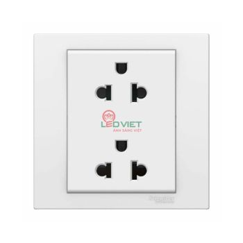 Bộ ổ cắm đôi 3 chấu 16A Vivace KB426UES2_WE_G19