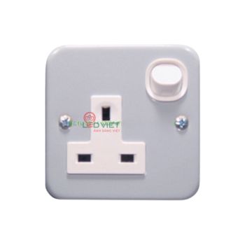 Bộ ổ cắm đơn 3 chấu 13A có công tắc ESM15_G19