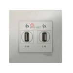 Bộ ổ cắm sạc USB đôi 2.1A Vivace KB23USB_AS_G19