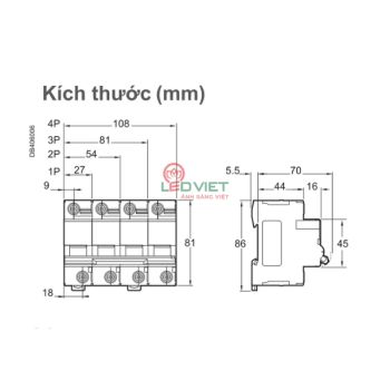 Cầu dao tự động Acti9 MCB C120N 125A 3P A9N18369