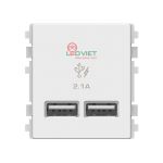 Ổ sạc USB 2.1A đôi size 2S 8432USB_WE