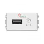 Ổ sạc USB 2.1A đơn size S 8431USB_WE