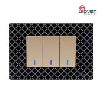 Bộ 3 công tắc mặt kính Q120