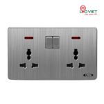 Bộ ổ cắm đôi 3 chấu và công tắc S300-2KZ13/N