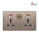 Bộ ổ cắm đôi đa năng có công tắc S400-SZ12Z13/N