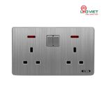 Bộ ổ cắm đôi EU và công tắc S300