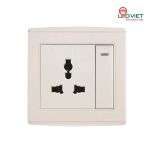 Công tắc 1 chiều và ổ cắm 3 chấu V4.0GK11Z13/N