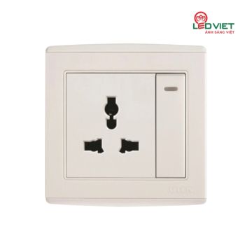 Công tắc 2 chiều và ổ cắm 3 chấu V4.0GK12Z13/N