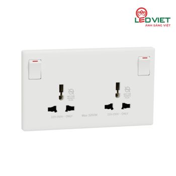 Bộ ổ cắm đôi đa năng 16A có công tắc
